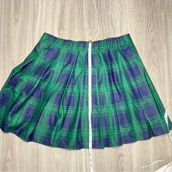 Green and Blue Plaid Women's Skirt Sz XL - Picture 6 of 6